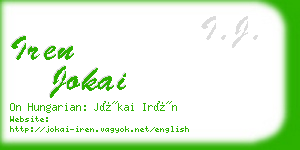 iren jokai business card